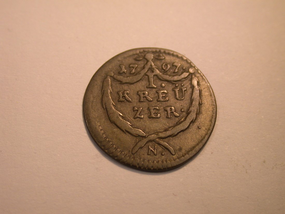  K03 Nürnberg  1 Kreuzer 1797 in ss    Originalbilder   