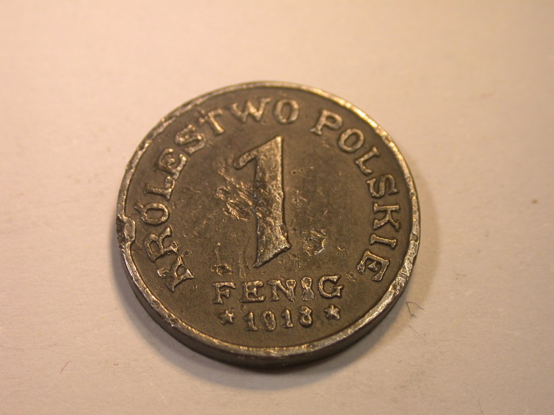  K03 Kgr. Polen WW I  1918 1 Fenig   Originalbilder   