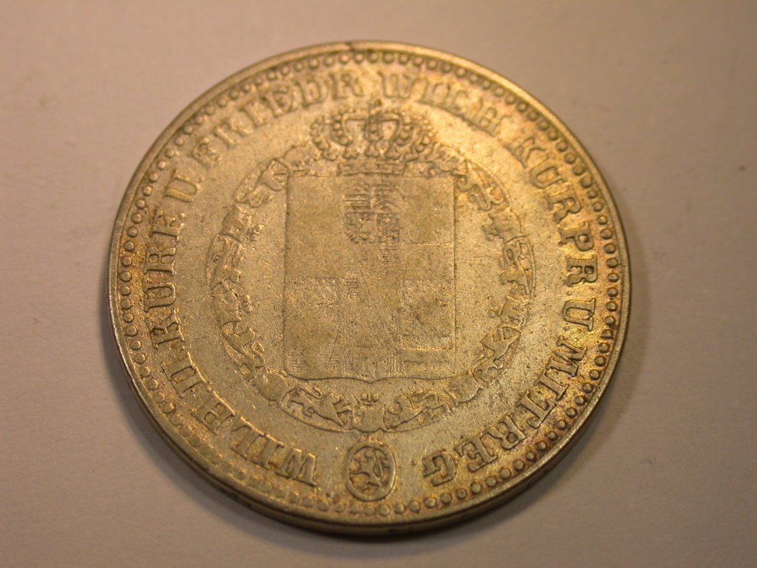  K03 Hessen Kassel 1/6 Taler Silber 1842 in ss/ss+  Originalbilder   