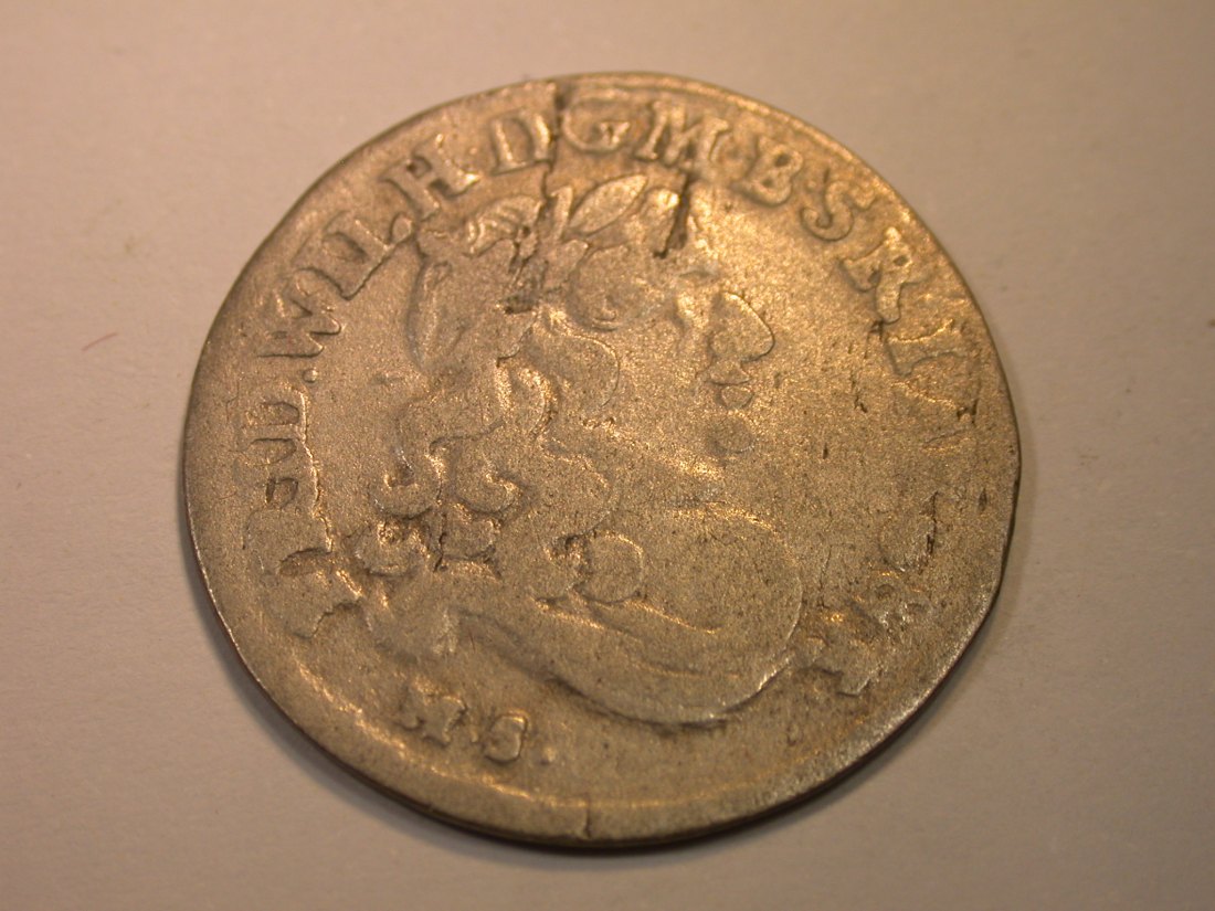 K03 Preussen 6 Groschen Königsberg 1682 in s-ss Originalbilder