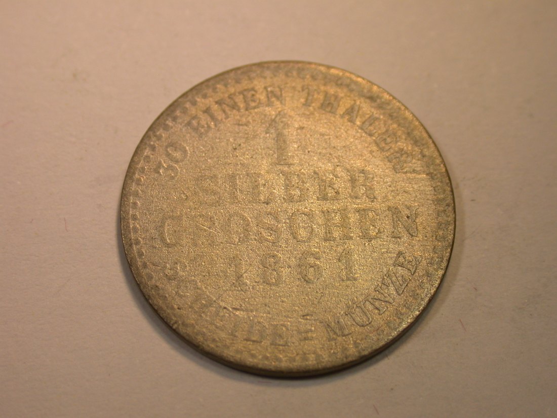  K03 Hessen-Kassel 1 Silbergroschen 1861 in f.schön  Originalbilder   