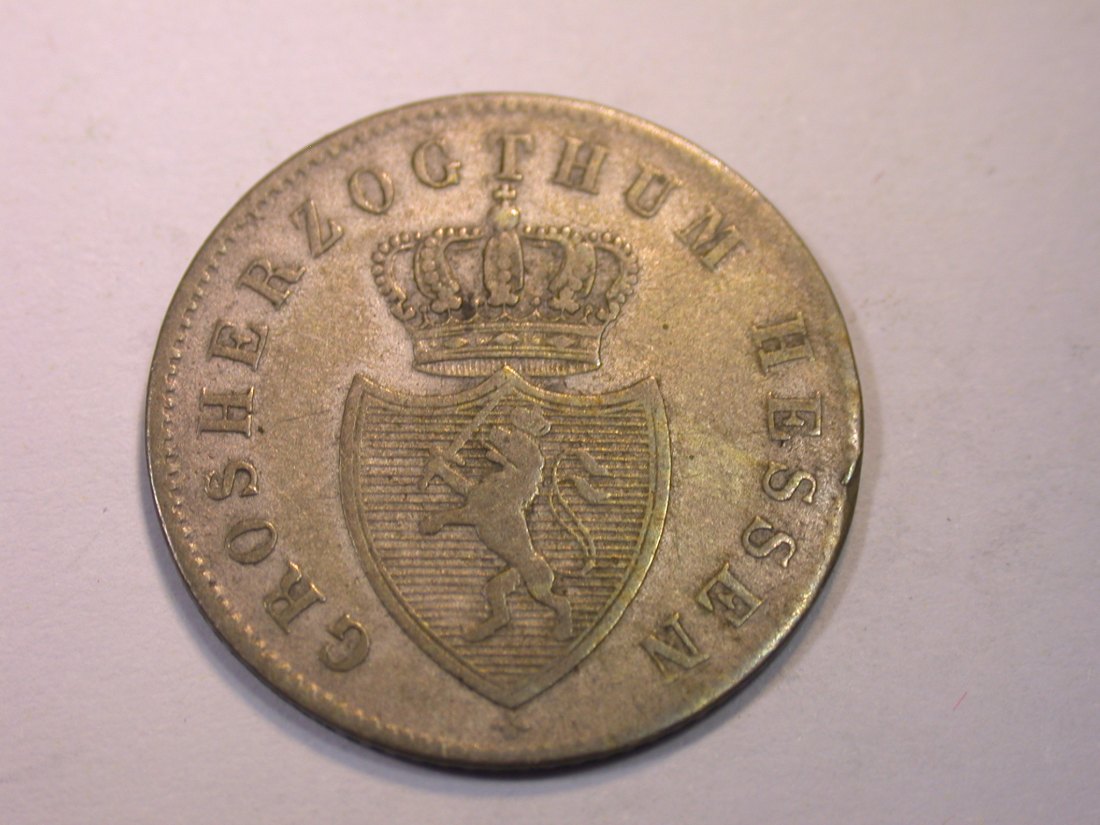  K03 Hessen-Darmstadt  6 Kreuzer 1836 in ss  Originalbilder   