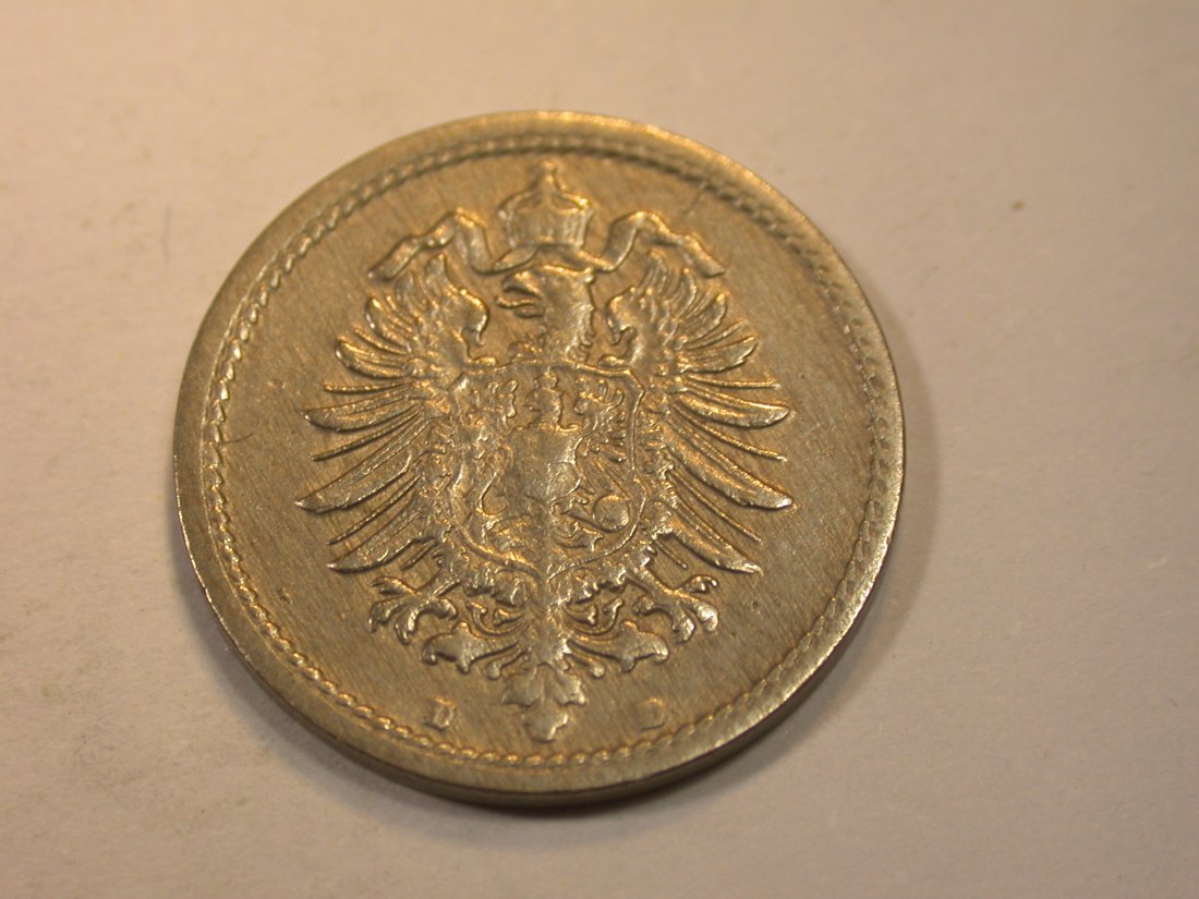  K03 KR  5 Pfennig 1889 D in f.ss    Originalbilder   