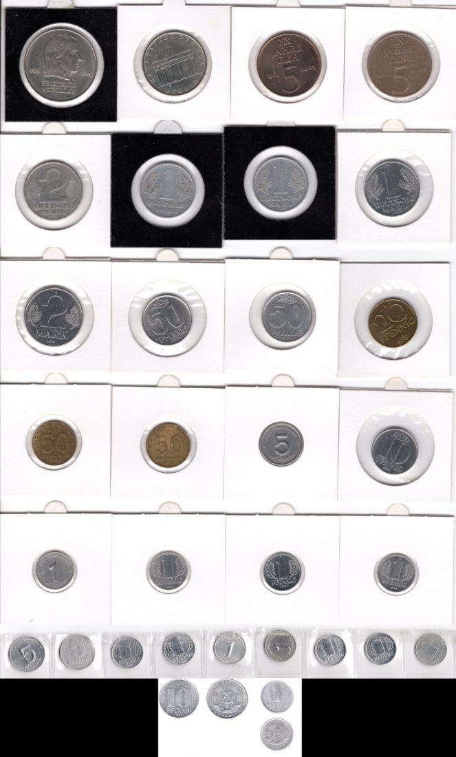  Sehr schönen kleine DDR-Sammlung mit tollen Münzen   