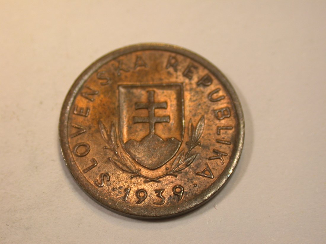  K03 Slowakei 10 Heller 1939 in vz-st    Originalbilder   