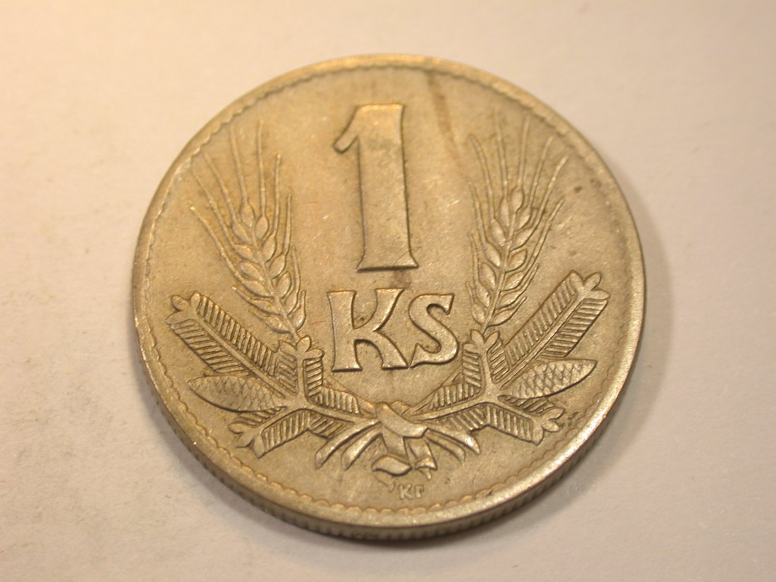  K03 Slowakei  1 Krone 1940 in ss/ss+  Originalbilder   
