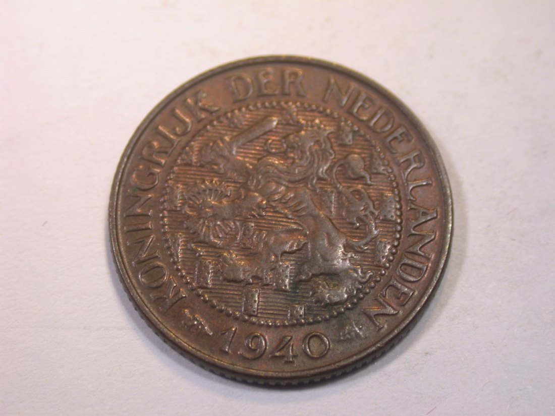  K03  Niederlande 1 Cent 1940 in vz  Originalbilder   