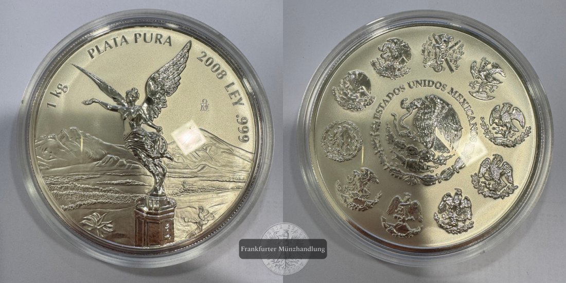  Mexico 1 Kilo Libertad 2008 (2002-2025) FM-Frankfurt KM#677 Feinsilber: 1kg   