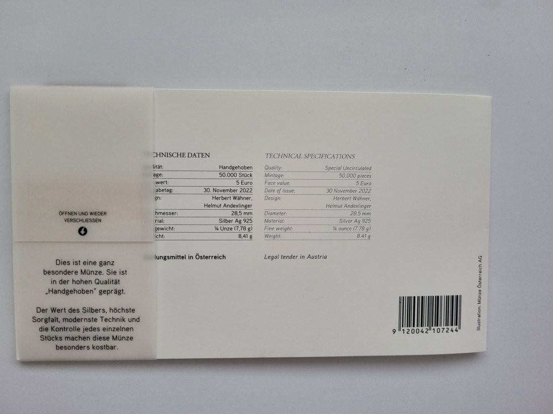  5 Euro 2023 Schwein gehabt Neujahrsmü Blister silber 925/7,78 fein Österreich Spittalgold9800 (04974   