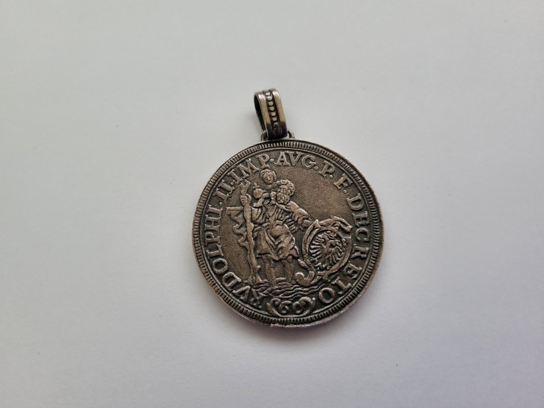  Silbermedaille Herzog Friedrich Württemberg Taler Anhänger 23,7g Deutschland Spittalgold9800 (3469)   
