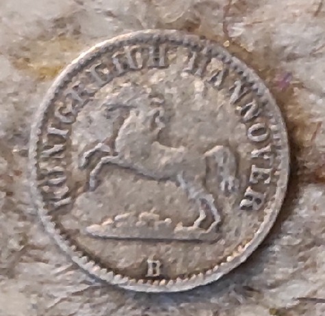  Hannover, altdeutsche Münze 1/2 Groschen 1863, SILBER   