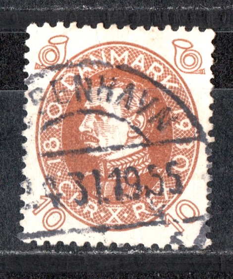 Dänemark 10 Öre 1930 Echt gelaufen/ 60. Geburtstag Christian X. / Top Stempel/ siehe scan