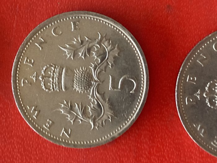 Münze Münzen Umlaufmünze Großbritannien 5 Pence 1979