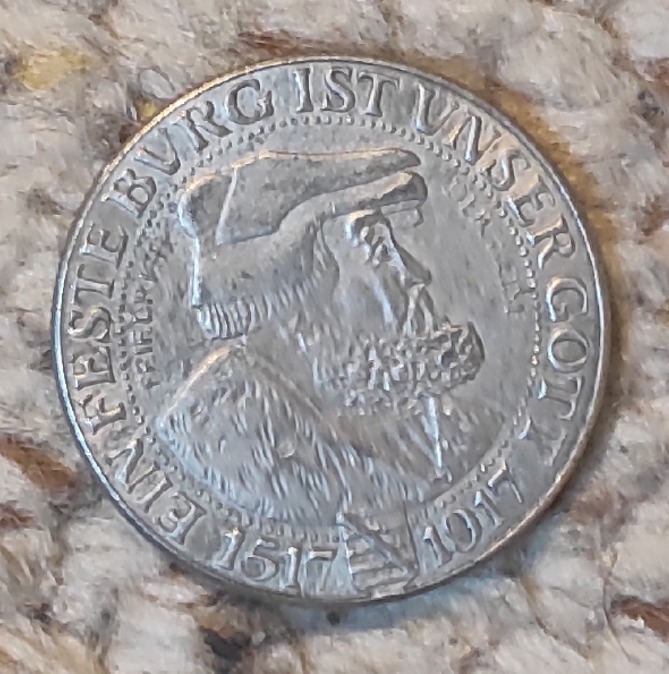  Sachsen 3 Mark 1917, REPLIK, 400 Jahre Reformation   