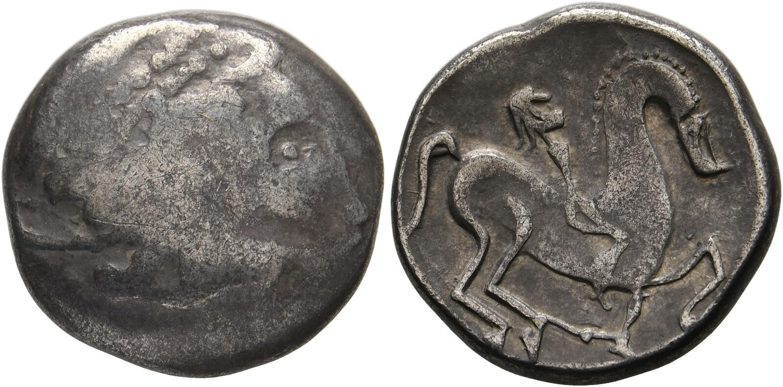 Very rare East Celtic Transilvania Tetradrachme II century B C Ex-lot H D Rauch auction 48 lot 652