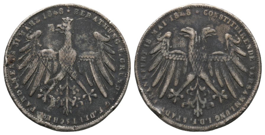 Frankfurt, Doppelgulden; Gussfälschung; 20,66 g; Ø 36,08 mm   