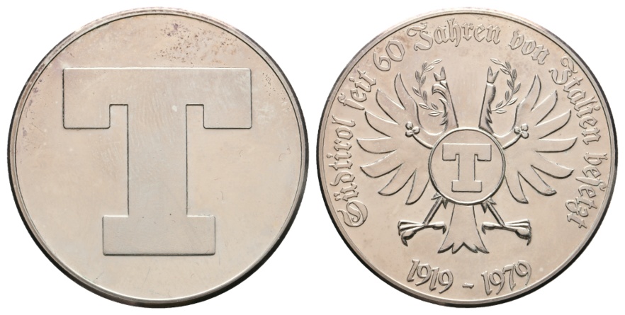  Medaille 1979; Südtirol, unedel; 32,64 g; Ø 40,14 mm   