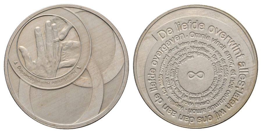  Medaille; Niederlande; Hochzeit; 9,48 g; Ø 29,99 mm   