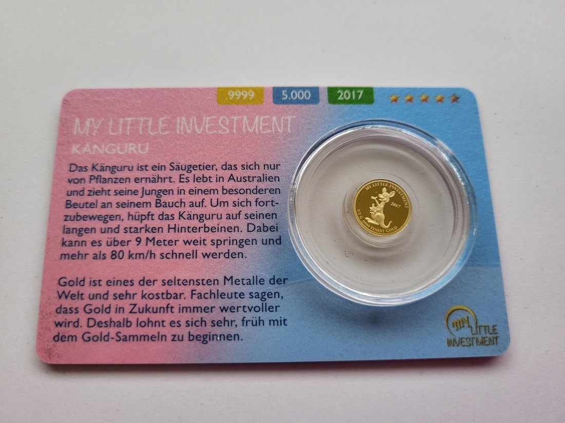  10 Dollar 2017 Goldmünze Känguru 0,5g 9999 Solomon Island Spittalgold9800 (5525   