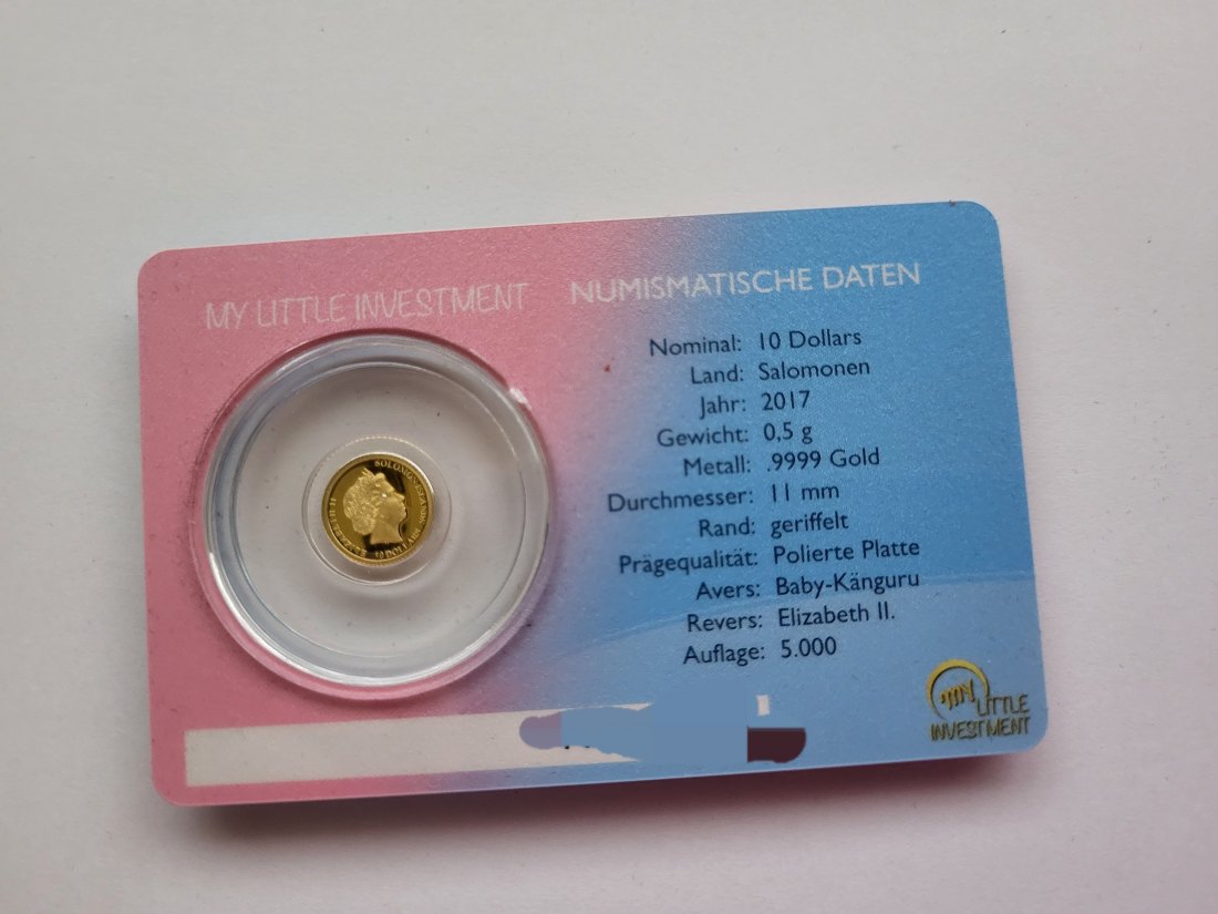  10 Dollar 2017 Goldmünze Känguru 0,5g 9999 Solomon Island Spittalgold9800 (5525   