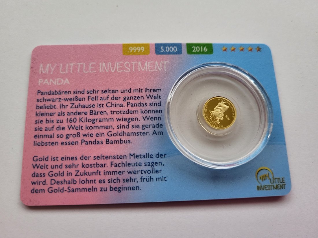  10 Dollar 2016 Goldmünze Panda 0,5g 9999 Solomon Island Spittalgold9800 (5525   