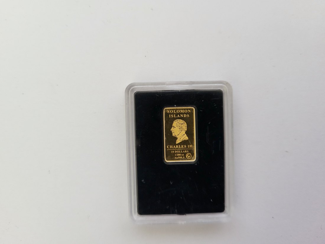  10 Dollar 2024 Vienna Goldbarren 1/200 Oz 999.9 Charles III. Solomon Island Spittalgold9800 (5527   
