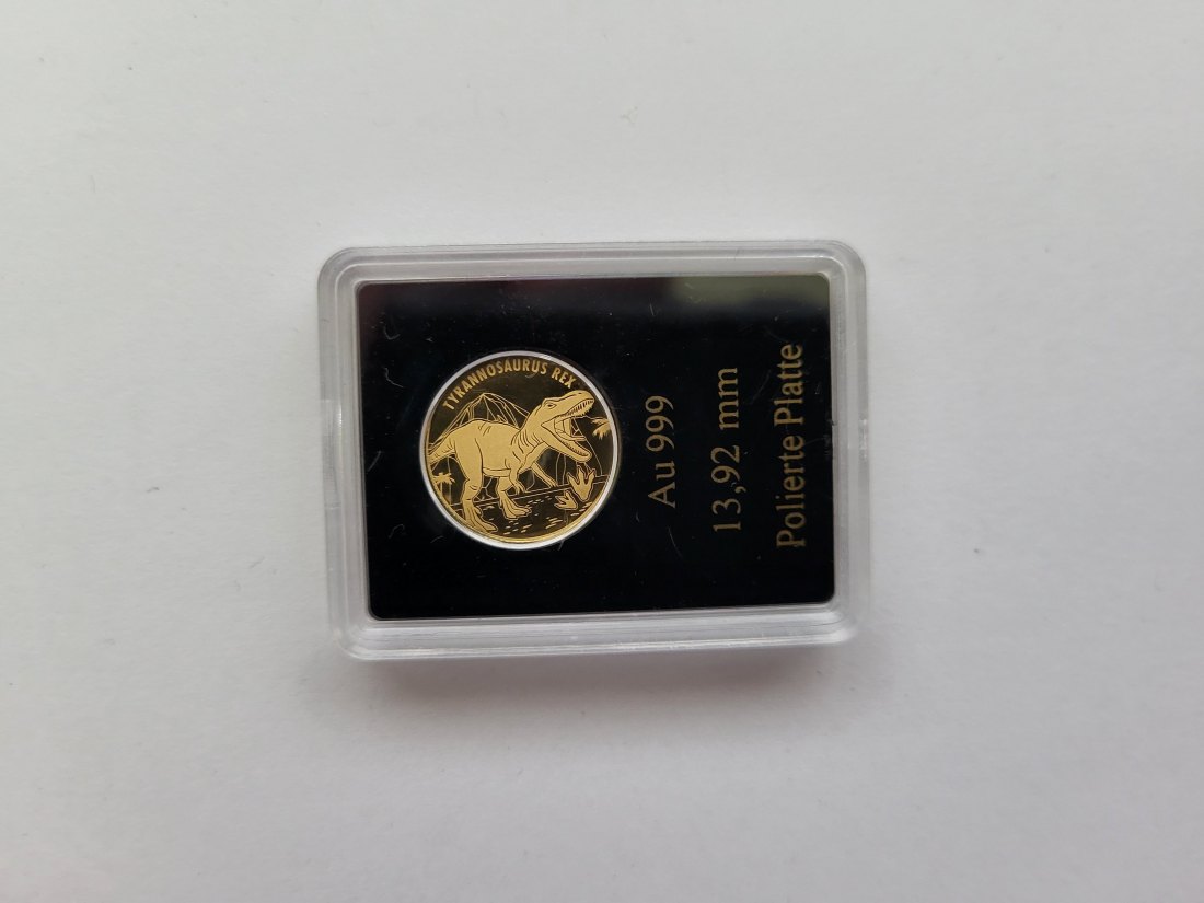  25 Dollar Tala 2024 Tyrannosaurus Rex Goldmünze 1/200 Oz 999 Samoa Spittalgold9800 (5527   