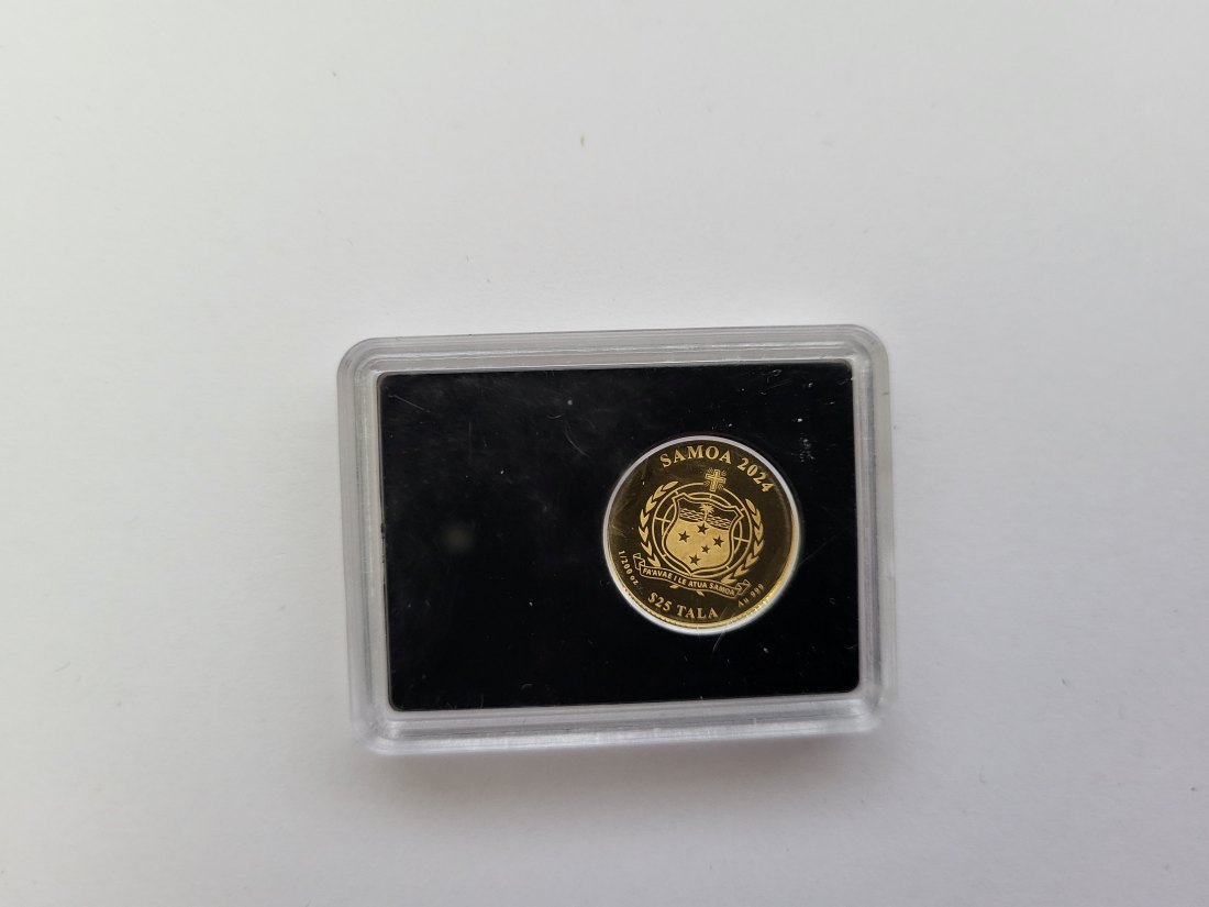  25 Dollar Tala 2024 Tyrannosaurus Rex Goldmünze 1/200 Oz 999 Samoa Spittalgold9800 (5527   