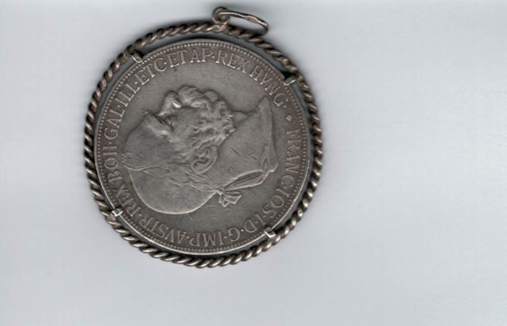 5 Kronen 1907 Anhänger silber 26,6g Kronenwährung Österreich Spittalgold9800 (3469)   