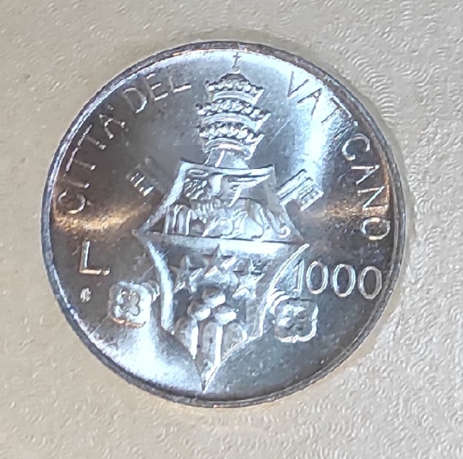  Vatikan 1000 Lite 1978, SILBER, Papst Paul VI. (1963 - 1978)   