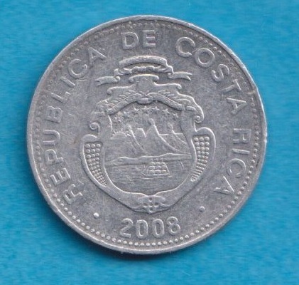  Costa Rica 5 Colones 2008   
