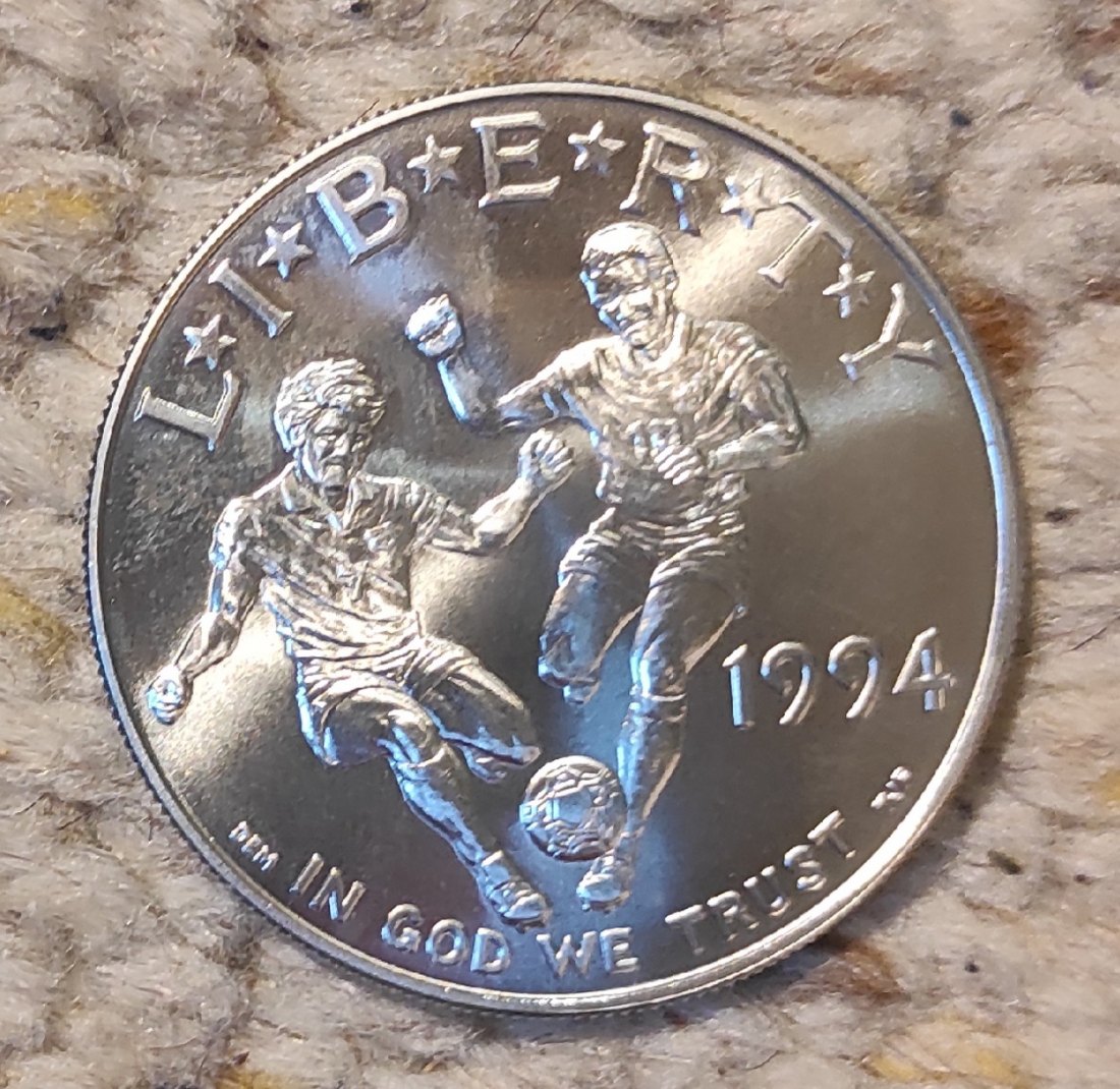  USA 1 Dollar 1994, SILBER, FIFA Fußball-Weltmeisterschaft 1994   