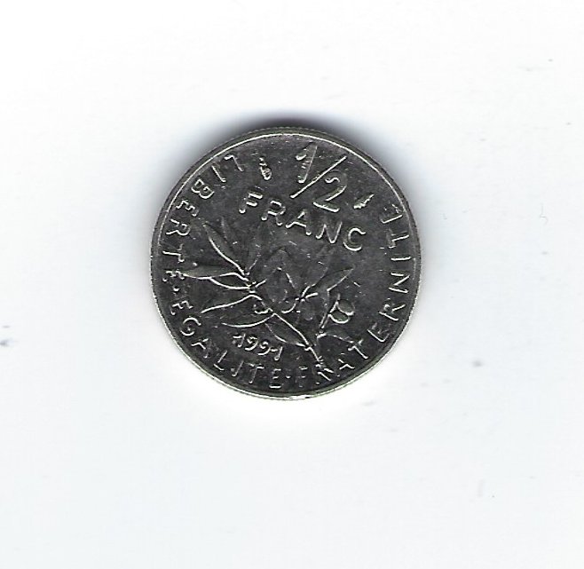  Frankreich 1/2 Franc 1991   