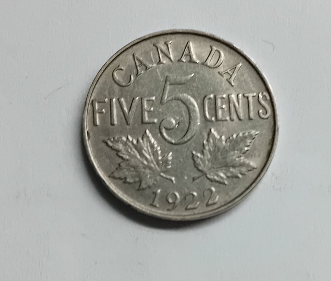  Kanada 5 Cent 1922 König George V. KM# 29 (Nickel)   