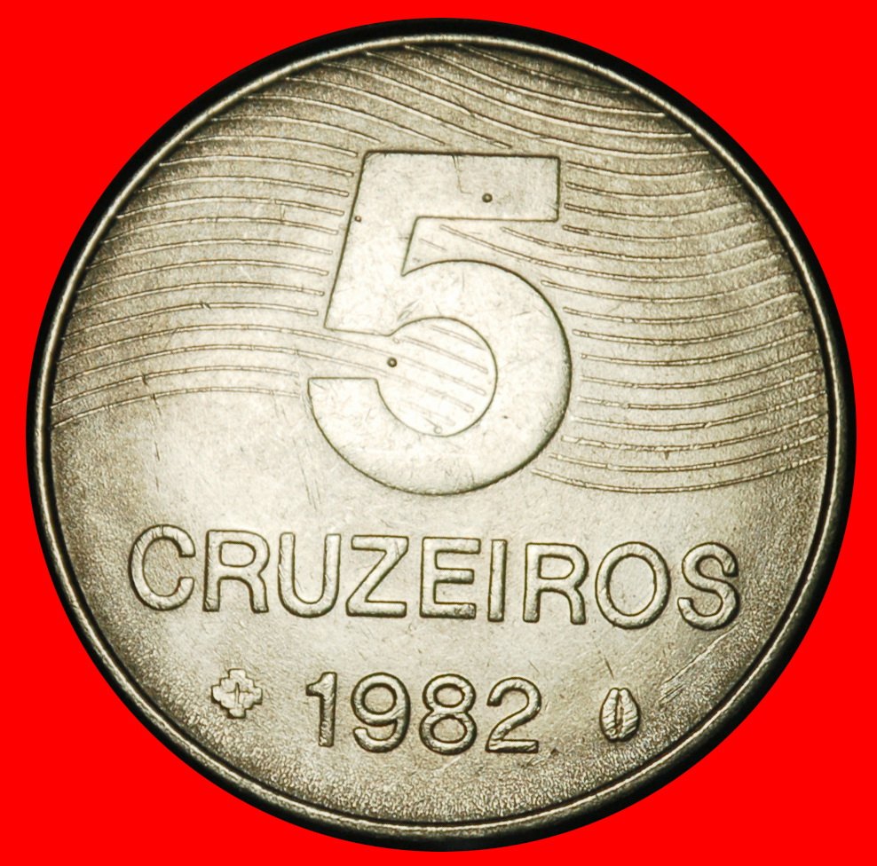  Ⰺ COFFEE (1980-1984): BRAZIL ★ 5 CRUZEIROS 1982! ★LOW START ★ NO RESERVE!   