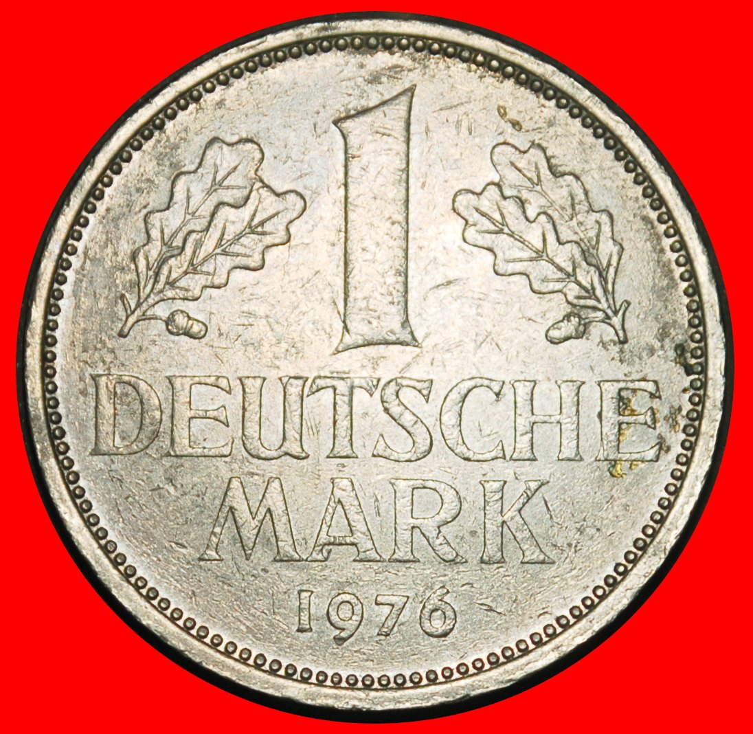 Ⰺ NOT COMMUNIST TYPE (1950‑2001): GERMANY ★ 1 MARK 1976G BADEN‑WUERTTEMBERG!★LOW START ★ NO RESERVE!