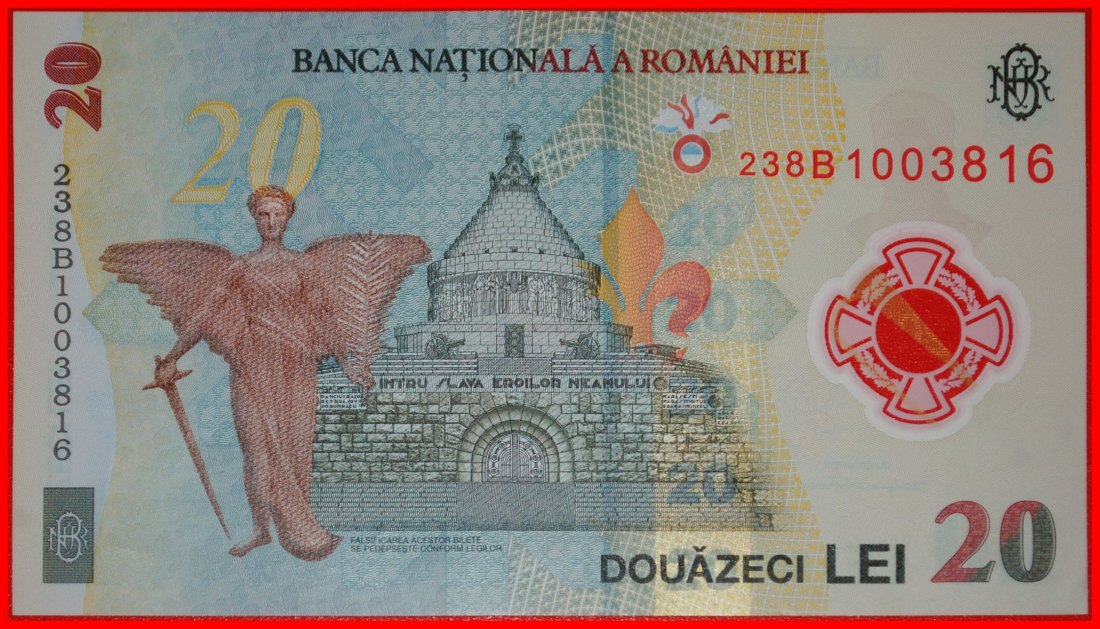  Ⰺ CROWN (2021-2026): ROMANIA ★ 20 LEUS 2023 POLYMER! TEODOROIU (1894-1917)★LOW START ★ NO RESERVE!   