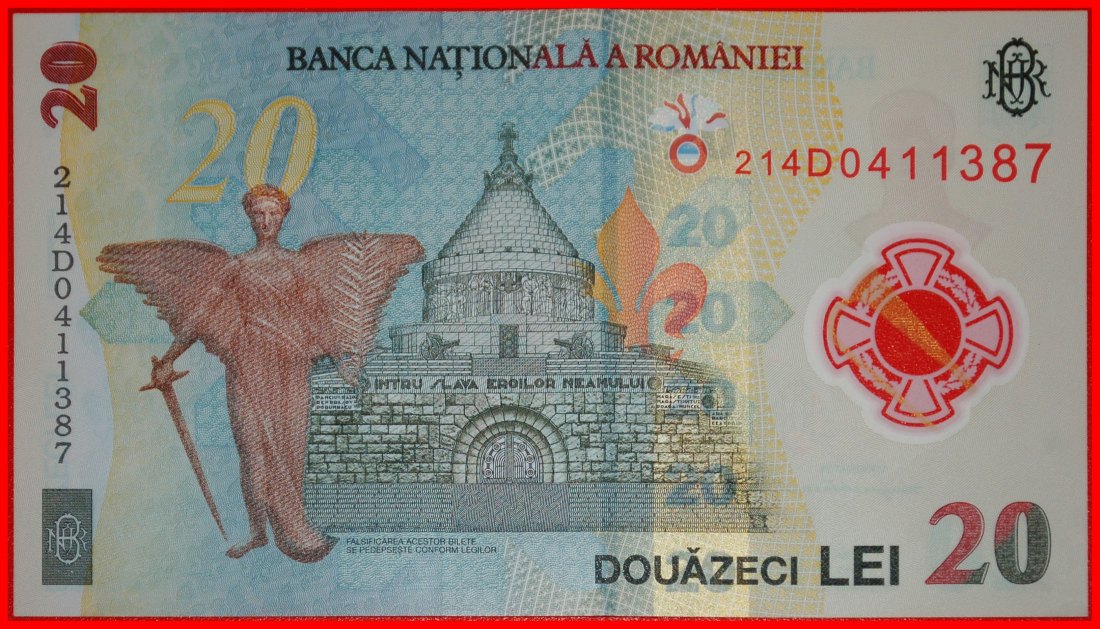  Ⰺ CROWN (2021-2026): ROMANIA ★ 20 LEUS 2021 POLYMER! TEODOROIU (1894-1917)★LOW START ★ NO RESERVE!   