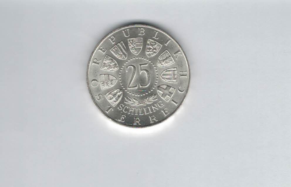  25 Schilling 1955 Bundestheater silber 10,4g fein Gedenkmünze Österreich Spittalgold9800 (04588/1)   