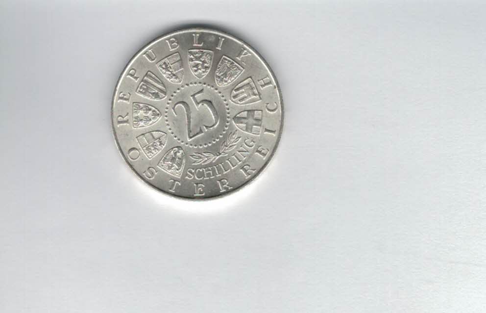  25 Schilling 1956 Wolfgang Amadeus Mozart silber 10,4g fein Österreich Spittalgold9800 (04588/2)   