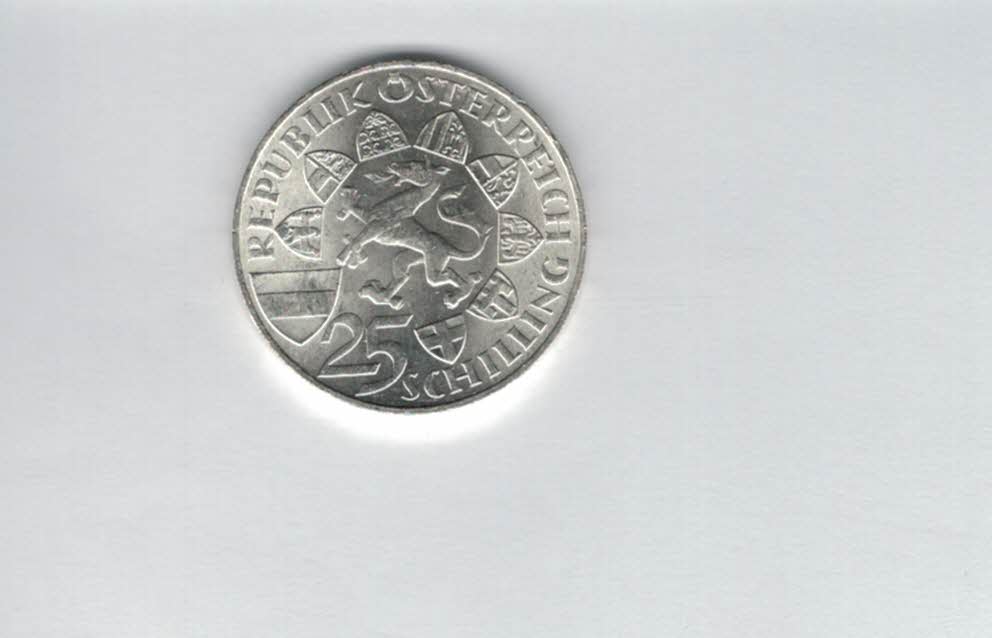  25 Schilling 1959 Erzherzog Johannes silber 10,4g fein Österreich Spittalgold9800 (4588/5)   