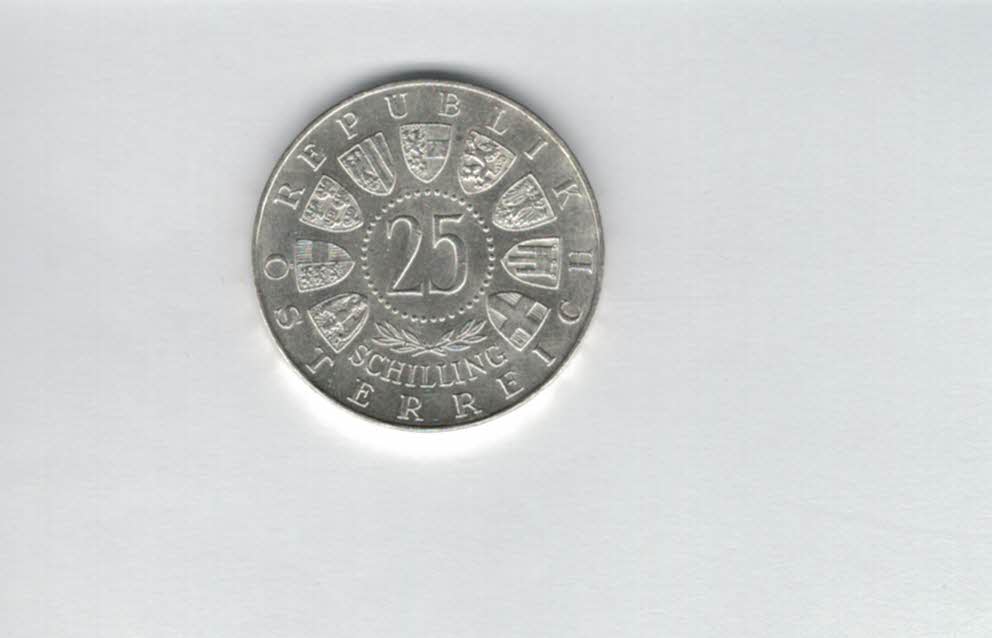  25 Schilling 1961 Burgenland 40 Jahre silber 10,4g fein Österreich Spittalgold9800 (04588/7)   