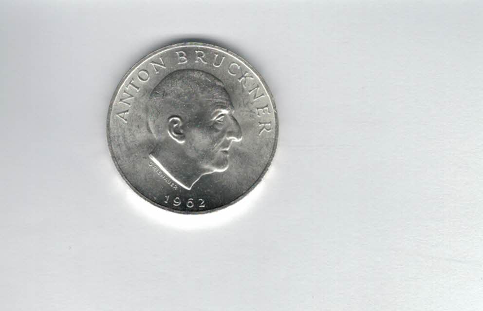  25 Schilling 1962 Anton Bruckner silber 10,4g fein Österreich 2. Rep Spittalgold9800 (4588/8)   