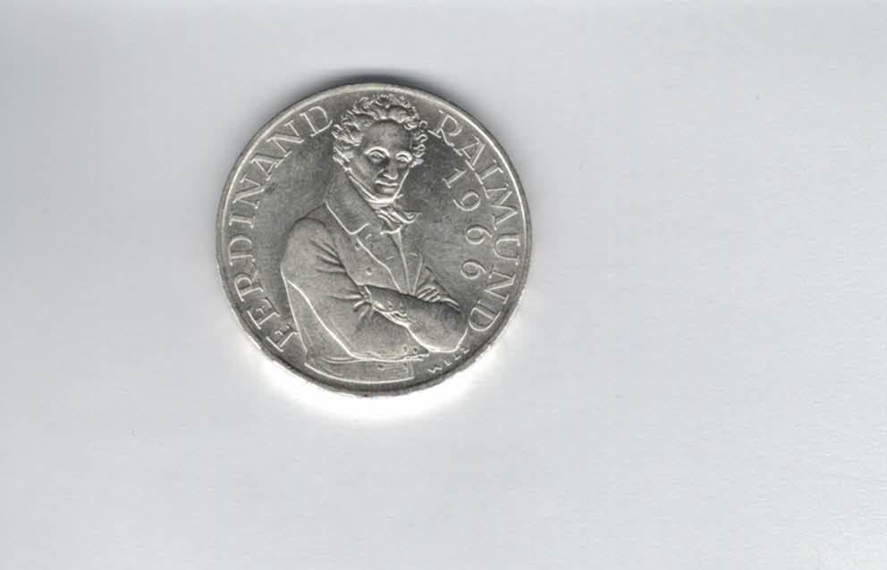  25 Schilling 1966 Ferdinand Raimund Ag Gedenkmünze Österreich Spittalgold9800 4588/12   