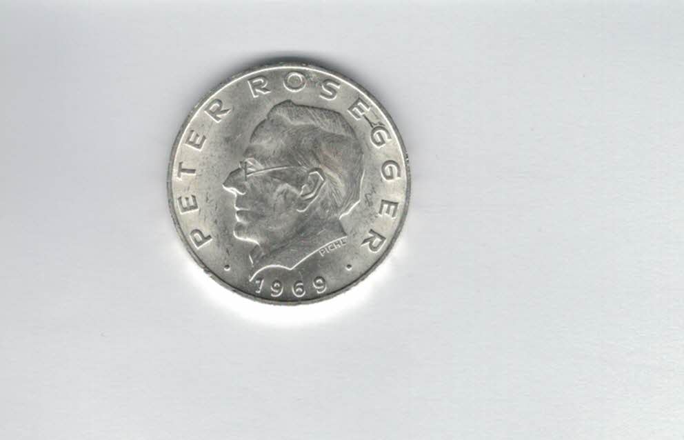  25 Schilling 1969 Peter Rosegger silber 10,4g fein Österreich 2. Rep Spittalgold9800 (4588/15)   