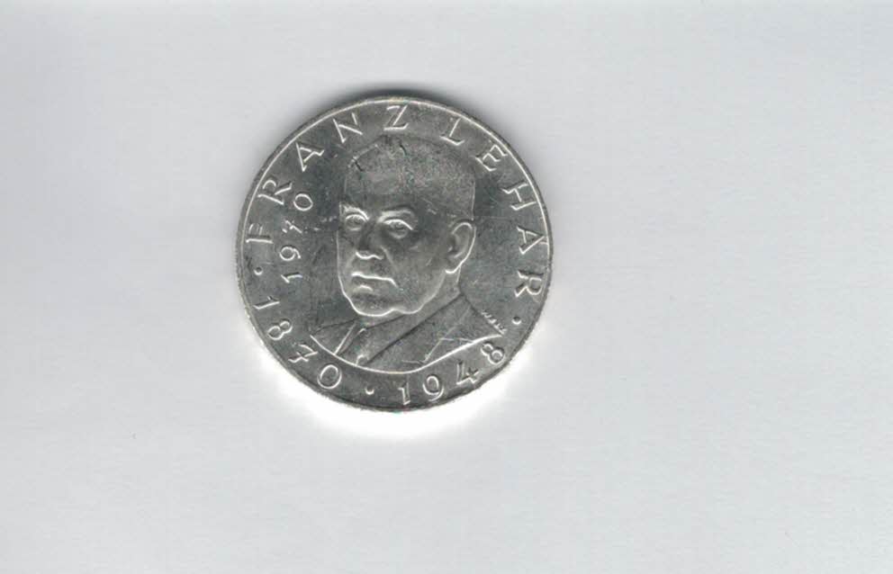  25 Schilling 1970 Franz Lehar silber 10,4g fein 2. Rep Österreich Spittalgold9800 (4588/16)   