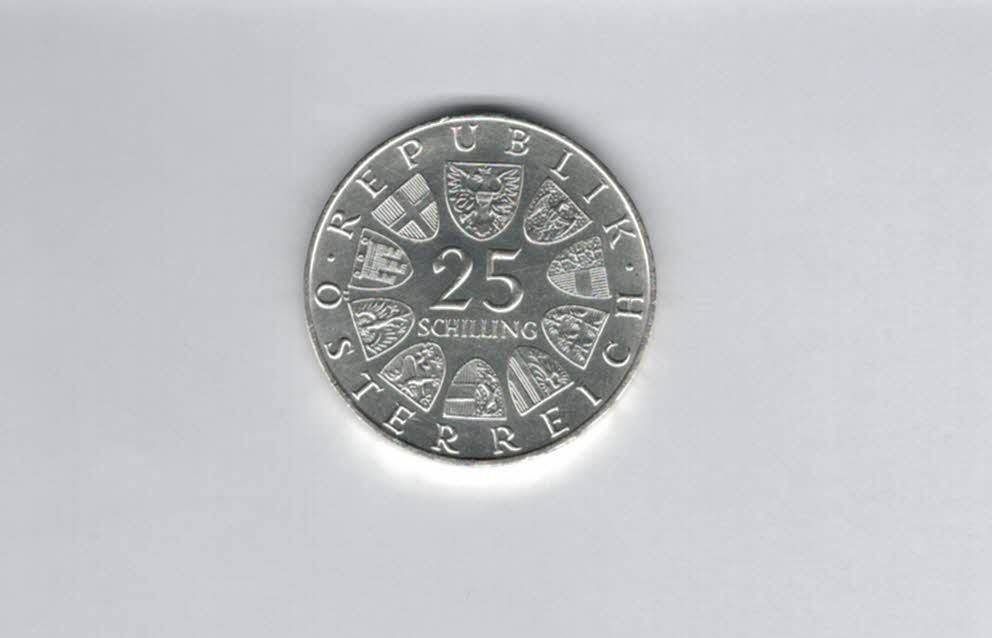  25 Schilling 1973 Max Reinhardt silber 10,4g fein Österreich Spittalgold9800 (04588/19)   