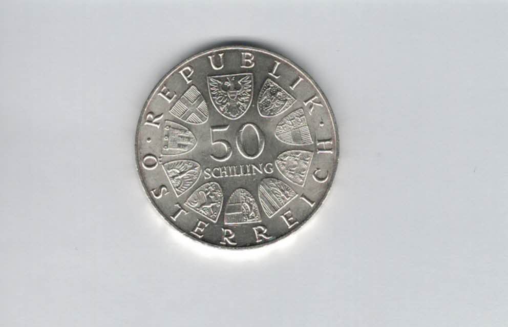  50 Schilling 1967 100 Jahre Donauwalzer silber 18g fein Österreich Spittalgold9800 (4584/6)   