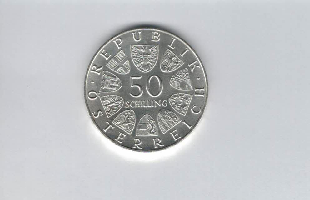  50 Schilling 1969 Kaiser Maximilian I. silber 18g fein Österreich Spittalgold9800 (4584/8)   