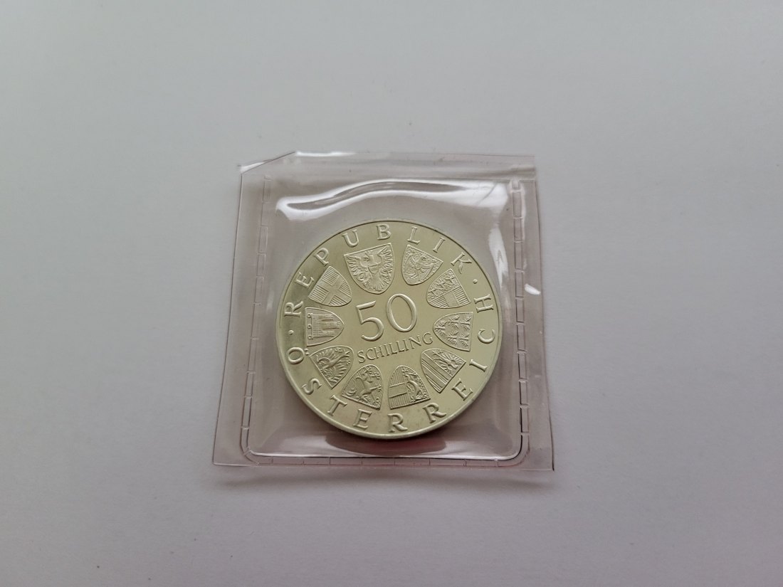  50 Schilling 1971 Julius Raab 2. Republik Ag 18g fein Österreich Spittalgold9800 (4584/11)   